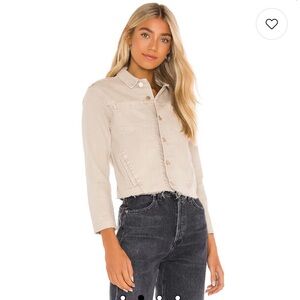 L'AGENCE Cream Jean Jacket